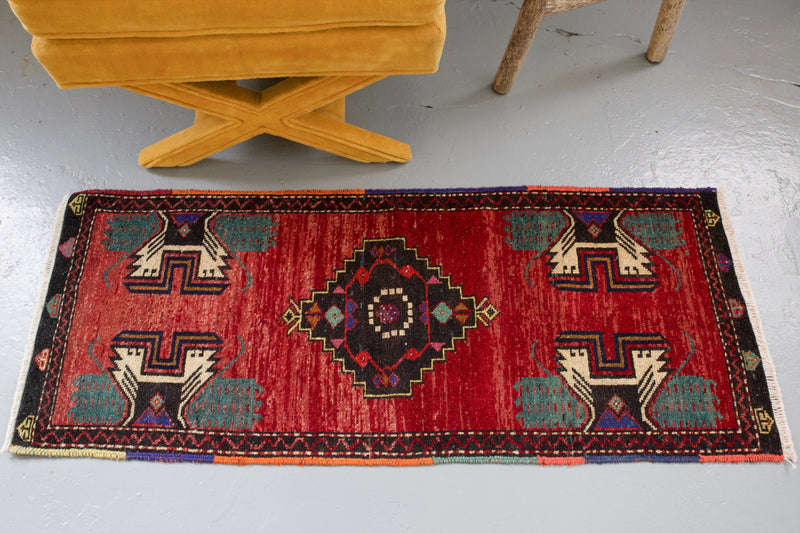 pile rug, turkish rug, vintage rug, portland, rug shop, bright colors, wild shaman, area rug, red rug, mini rug, bold color, Portland, Oregon, rug store, rug shop, local shop