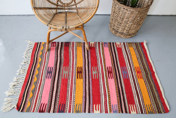 Old Mini Milas Kilim 2.10ftx4.8ft