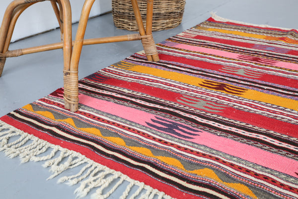 Old Mini Milas Kilim 2.10ftx4.8ft