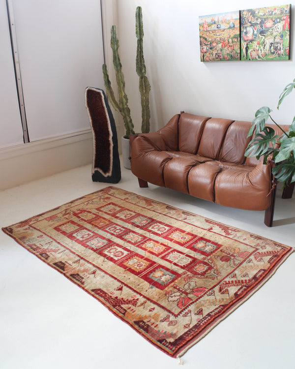 old rug, antique rug, earthy colors, faded colors, Turkish rug, vintage rug, soft rug, Portland, Oregon, rug store, rug shop, local shop, bold colors