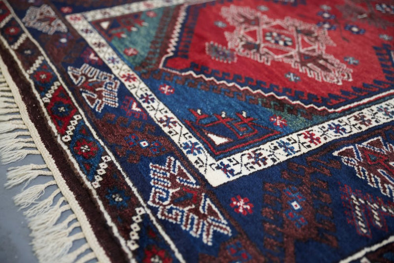 Old Antalya Dosemealti Carpet 4.1ftx6.4ft
