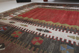 old rug, antique rug, earthy colors, faded colors, turkish rug, vintage rug, flat weave, kilim rug, large area rug, square rug, Wild Shaman, Portland, Oregon, rug store, rug shop, local shop