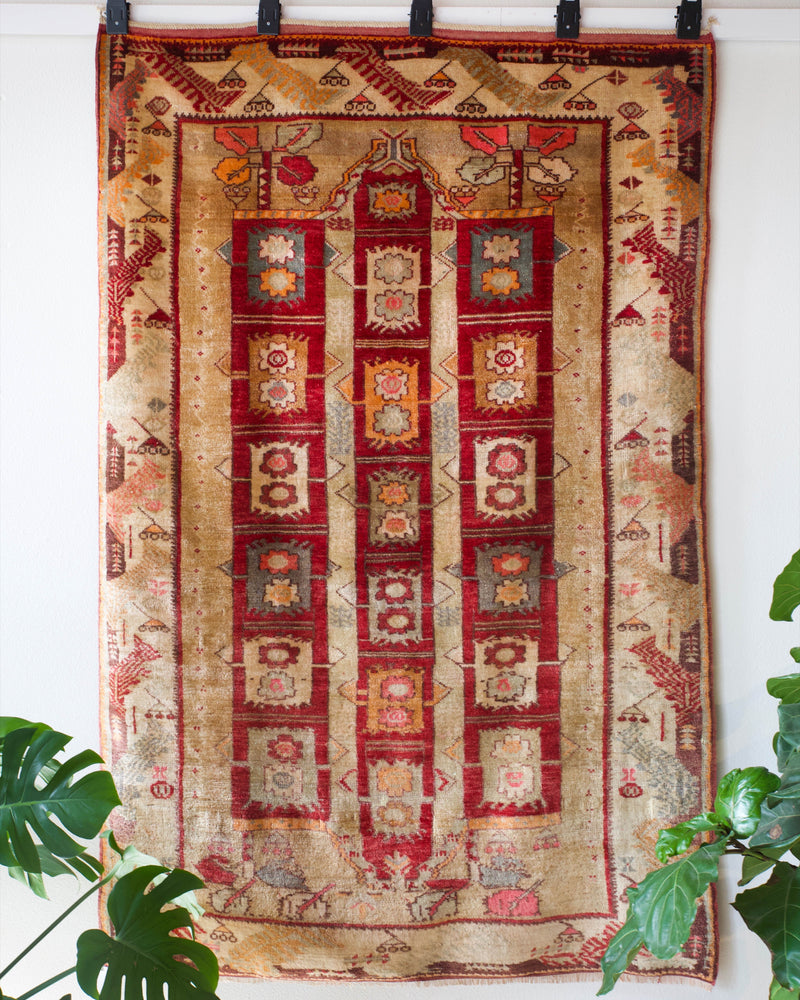 old rug, antique rug, earthy colors, faded colors, Turkish rug, vintage rug, soft rug, Portland, Oregon, rug store, rug shop, local shop, bold colors