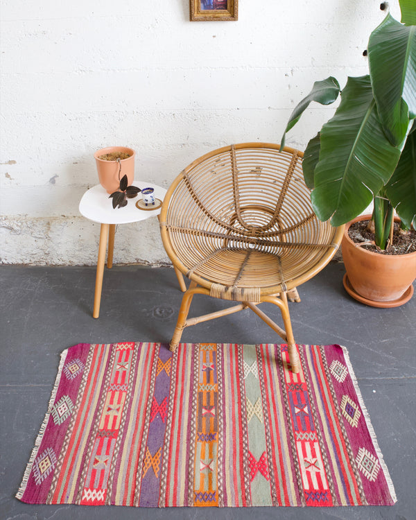 pile rug, Turkish rug, vintage rug, portland, rug shop, bright colors, wild shaman, area rug, red rug, mini rug, bold color, Portland, Oregon, rug store, rug shop, local shop, flat weave, kilim rug