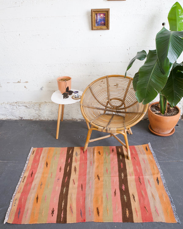 old rug, antique rug, earthy colors, faded colors, turkish rug, vintage rug, flat weave, mini rug, pile rug, Wild Shaman, Portland, Oregon, rug store, rug shop, local shop, kilim rug