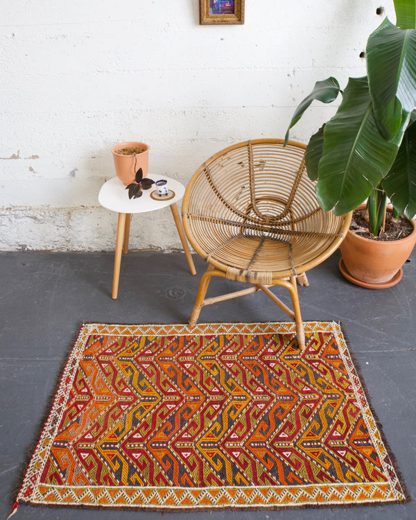 pile rug, Turkish rug, vintage rug, portland, rug shop, bright colors, wild shaman, area rug, red rug, mini rug, bold color, Portland, Oregon, rug store, rug shop, local shop, flat weave, kilim rug