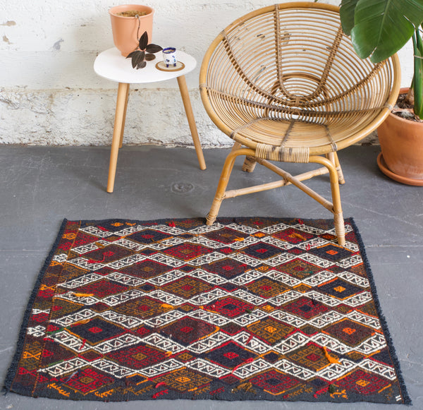 pile rug, Turkish rug, vintage rug, portland, rug shop, bright colors, wild shaman, area rug, red rug, mini rug, bold color, Portland, Oregon, rug store, rug shop, local shop, flat weave, kilim rug