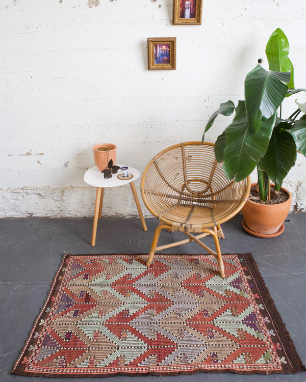 old rug, antique rug, earthy colors, faded colors, turkish rug, vintage rug, flat weave, mini rug, pile rug, Wild Shaman, Portland, Oregon, rug store, rug shop, local shop, kilim rug