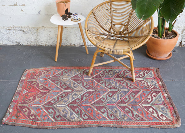 old rug, antique rug, earthy colors, faded colors, turkish rug, vintage rug, flat weave, mini rug, pile rug, Wild Shaman, Portland, Oregon, rug store, rug shop, local shop, kilim rug