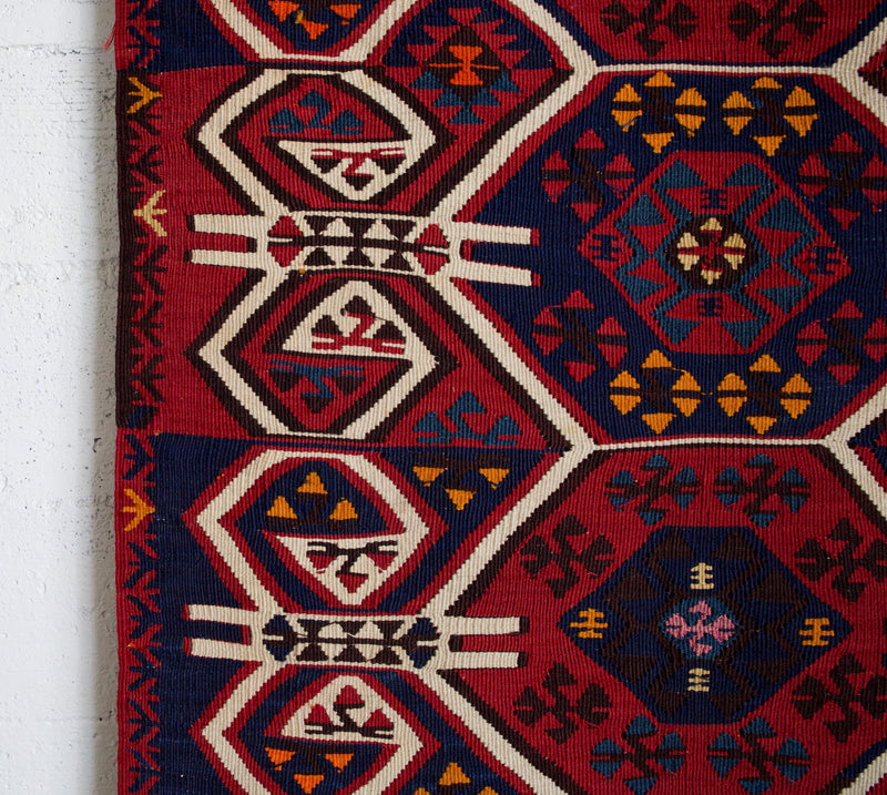 Turkish rug, vintage rug, portland, rug shop, bright colors, wild shaman, runner rug, bold color, Portland, Oregon, rug store, rug shop, local shop, hallway runner, skinny runner, flat weave, runners
