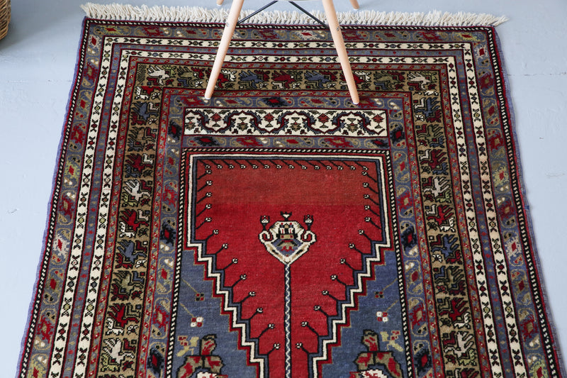 Vintage Turkish Anatolian Rug 4'7"x7'