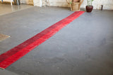 Vintage Overdyed Isparta Runner Rug in red/burgundy 1.7ftx16.9ft