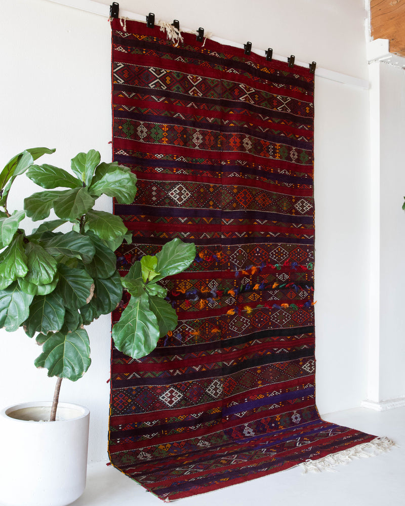 Semi-antique Adana Kilim Rug