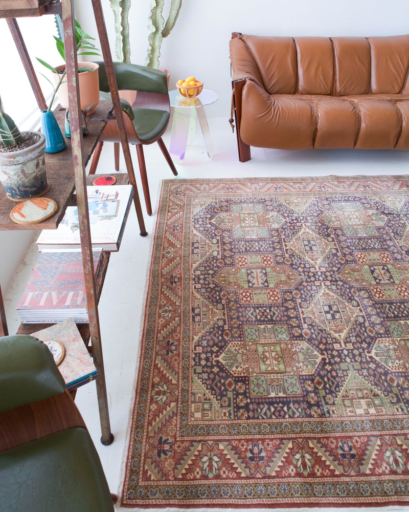 old rug, antique rug, earthy colors, faded colors, Turkish rug, vintage rug, soft rug, Portland, Oregon, rug store, rug shop, local shop, pile rug, ottoman rug, oriental rug, floral rug