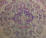 Vintage Faded Anatolian Turkish Rug