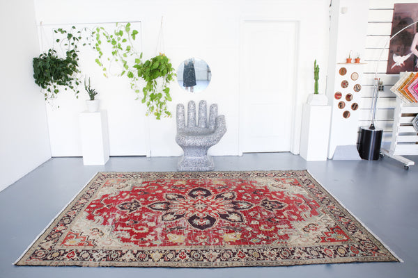 Old Eastern Sumac Kilim 6.7ftx9.4ft