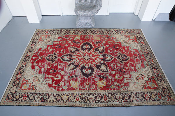 Old Eastern Sumac Kilim 6.7ftx9.4ft