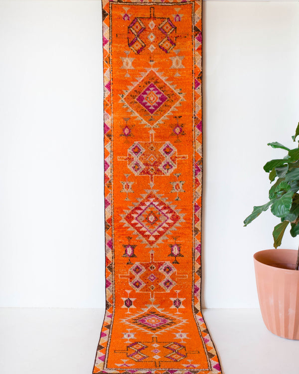 pile rug runner, Turkish rug, vintage rug, portland, rug shop, bright colors, wild shaman, runner rug, bold color, Portland, Oregon, rug store, rug shop, local shop, hallway runner, skinny runner