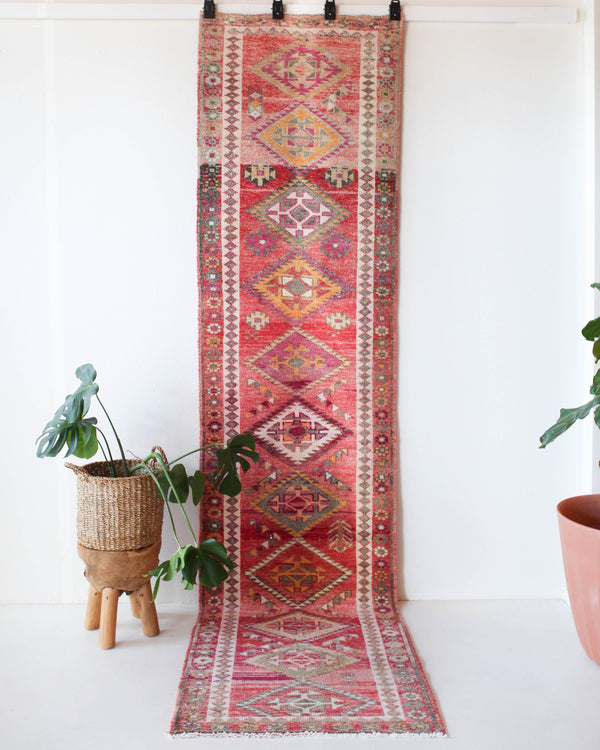 pile rug runner, Turkish rug, vintage rug, portland, rug shop, bright colors, wild shaman, runner rug, bold color, Portland, Oregon, rug store, rug shop, local shop, hallway runner, skinny runner