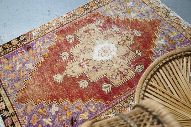 Old Faded Anatolian Rug 2.9tx4.4ft