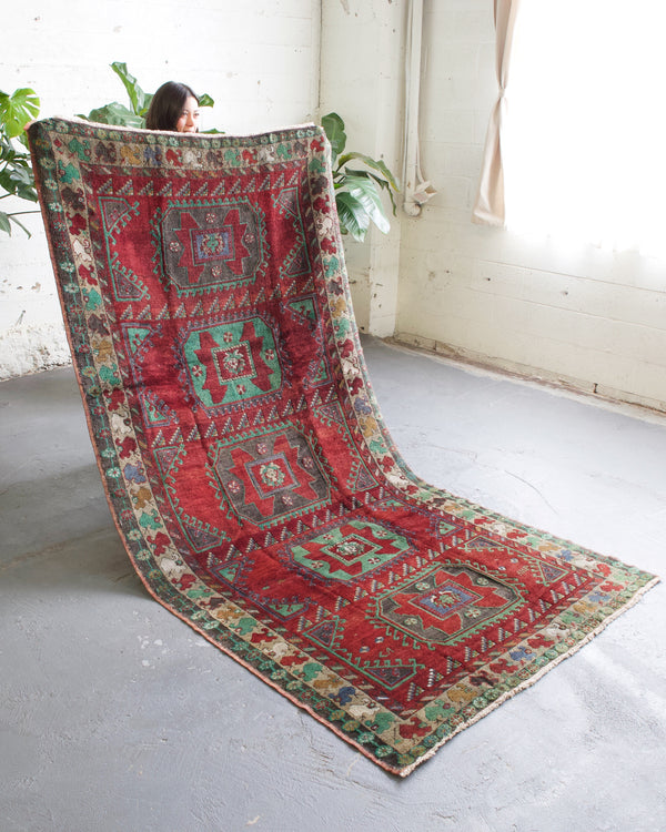 old rug, antique rug, earthy colors, faded colors, Turkish rug, vintage rug, flat weave, kilim rug, large area rug, square rug, Wild Shaman, Portland, Oregon, rug store, rug shop, local shop