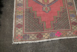Vintage Faded Anatolian Rug 3.10ftx6.6ft