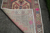 Vintage Faded Anatolian Rug 3.10ftx6.6ft