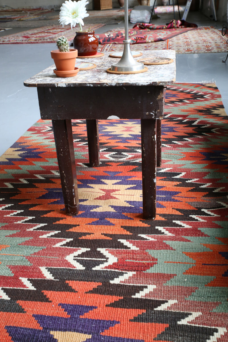 Vintage Esme Kilim Runner 3'5"x12'