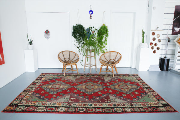 Old Adana Yörük Kilim 7xftx10.2ft