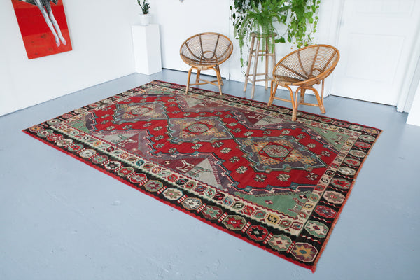 Old Adana Yörük Kilim 7xftx10.2ft