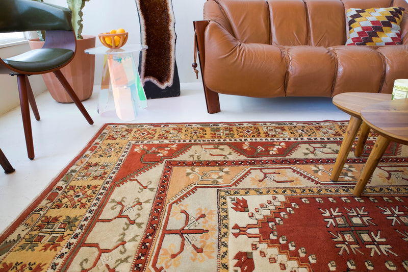 old rug, antique rug, earthy colors, faded colors, Turkish rug, vintage rug, soft rug, Portland, Oregon, rug store, rug shop, local shop, pile rug