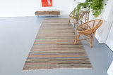 Old Anatolian Kilim 4.7ftx11ft