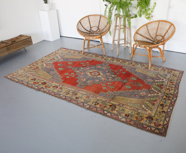 Vintage Ortakoy Aksaray Rug 4.10ftx8.5ft