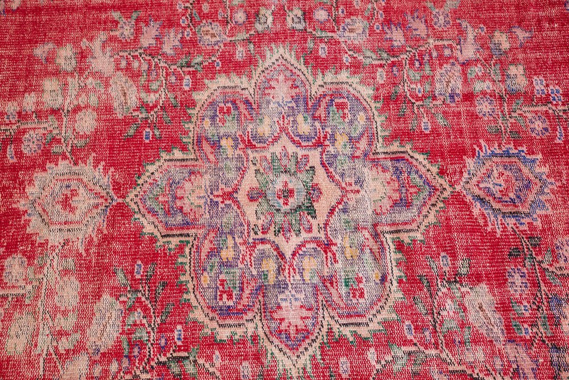 Vintage Demirci Oushak Rug 6.6ftx9.9ft