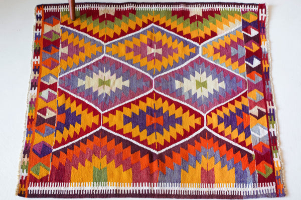 pile rug, Turkish rug, vintage rug, portland, rug shop, bright colors, wild shaman, area rug, red rug, mini rug, bold color, Portland, Oregon, rug store, rug shop, local shop, flat weave, kilim rug