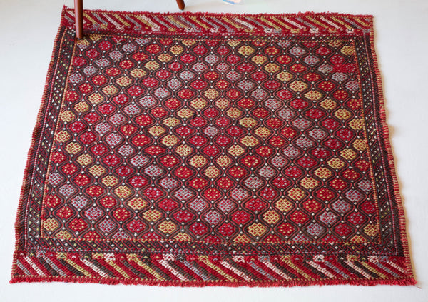 old rug, antique rug, earthy colors, faded colors, turkish rug, vintage rug, flat weave, mini rug, pile rug, Wild Shaman, Portland, Oregon, rug store, rug shop, local shop, kilim rug