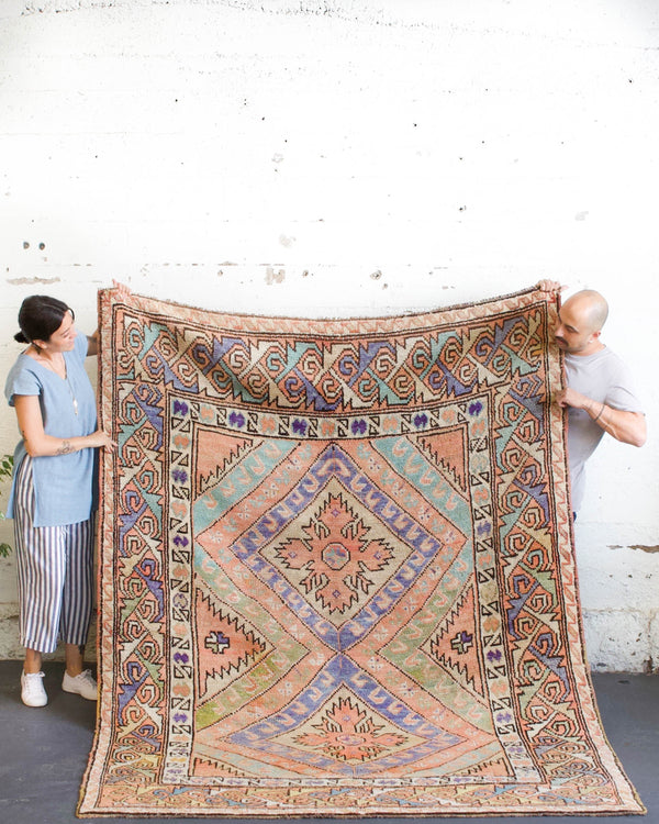 old rug, antique rug, earthy colors, faded colors, Turkish rug, vintage rug, soft rug, Portland, Oregon, rug store, rug shop, local shop