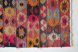 Vintage kilim rug in room decor setting, old rug, antique rug, pastel colors, faded colors, Turkish rug, vintage rug, soft rug, Portland, Oregon, rug store, rug shop, local shop
