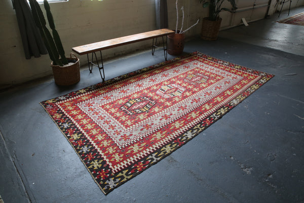 Old Oushak Esme Kilim 5.4ftx10ft