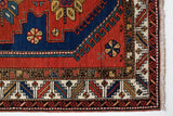 Vintage caucasian rug in a living room setting, pile rug, Turkish rug, vintage rug, portland, rug shop, bright colors, wild shaman, soft rug, bold color, Portland, Oregon, rug store, rug shop, local shop, antique rug
