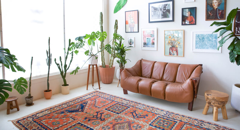 Vintage Turkish rug in living room setting, old rug, antique rug, pastel colors, faded colors, Turkish rug, vintage rug, soft rug, Portland, Oregon, rug store, rug shop, local shopVintage Turkish rug in living room setting, old rug, antique rug, pastel colors, faded colors, Turkish rug, vintage rug, soft rug, Portland, Oregon, rug store, rug shop, local shop