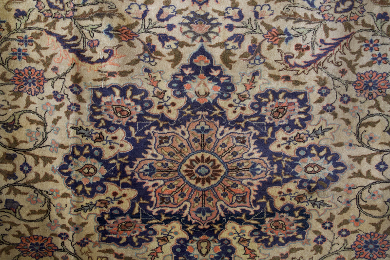  Area rug in a living room setting, pile rug, Turkish rug, old rug, antique rug, pastel colors, faded colors, Turkish rug, vintage rug, soft rug, Portland, Oregon, rug store, rug shop, local shop