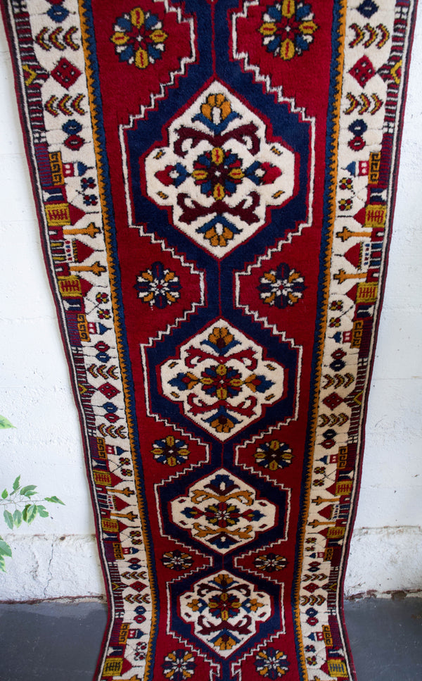 pile rug runner, Turkish rug, vintage rug, portland, rug shop, bright colors, wild shaman, runner rug, bold color, Portland, Oregon, rug store, rug shop, local shop, hallway runner, skinny runner