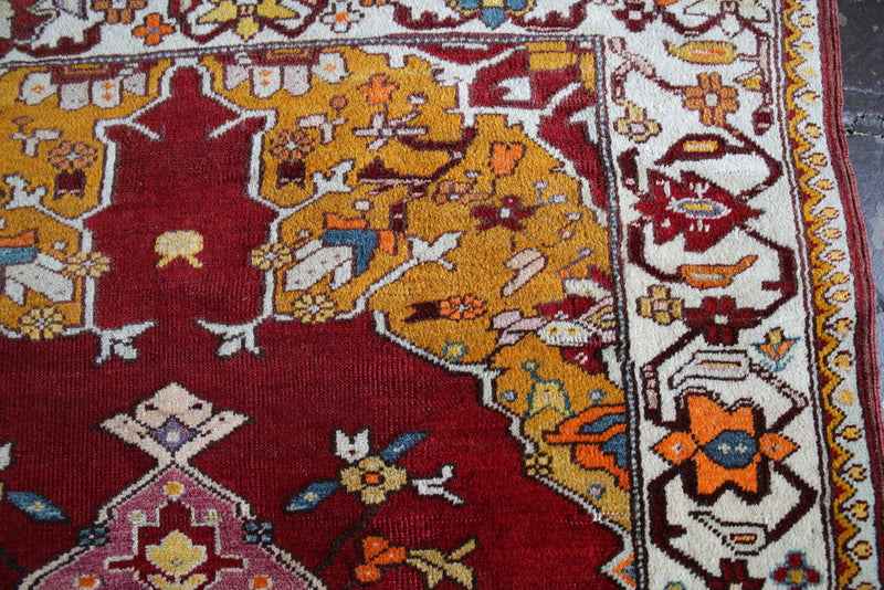 Old Turkish Milas Rug 4.8ftx6.5ft