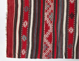 Vintage kilim rug in room decor setting, kilim, Turkish rug, vintage rug, portland, rug shop, bright colors, wild shaman, soft rug, bold color, Portland, Oregon, rug store, rug shop, local shop