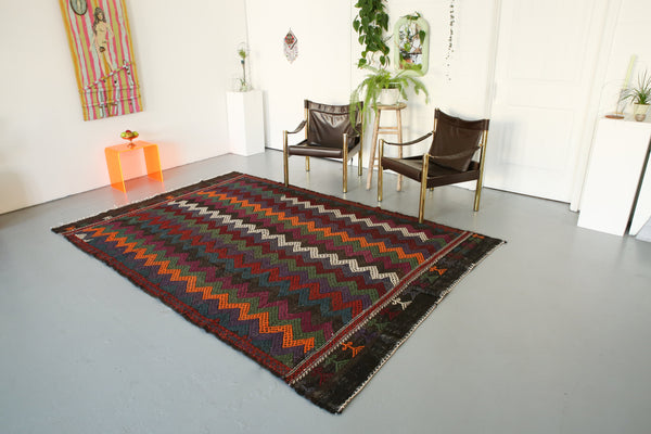 Vintage Aegean Cicim Kilim 6'x9'5"