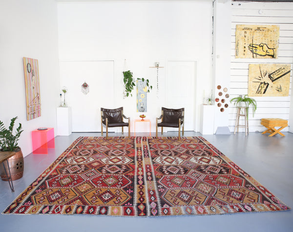 Semi-antique Sivas Kilim 10'8"x12'4"