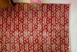 Vintage art deco rug in a living room setting, pile rug, Turkish rug, custom rug, modern rug, art deco rug,  portland, rug shop, bright colors, wild shaman, low pile rug, bold color, Portland, Oregon, rug store, rug shop, local shop, made in Turkey, vintage rug, retro rug