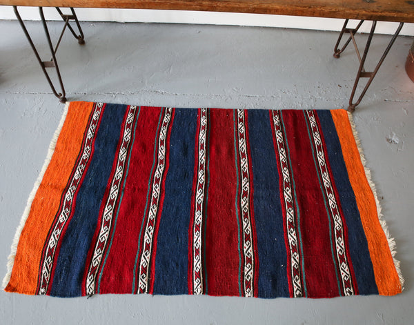 Vintage Mini Turkish Kilim Rug 2.8ftx4.5ft