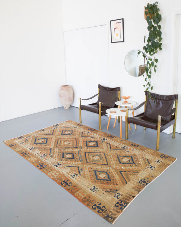 old rug, antique rug, earthy colors, faded colors, Turkish rug, vintage rug, flat weave, kilim rug, large area rug, square rug, Wild Shaman, Portland, Oregon, rug store, rug shop, local shop